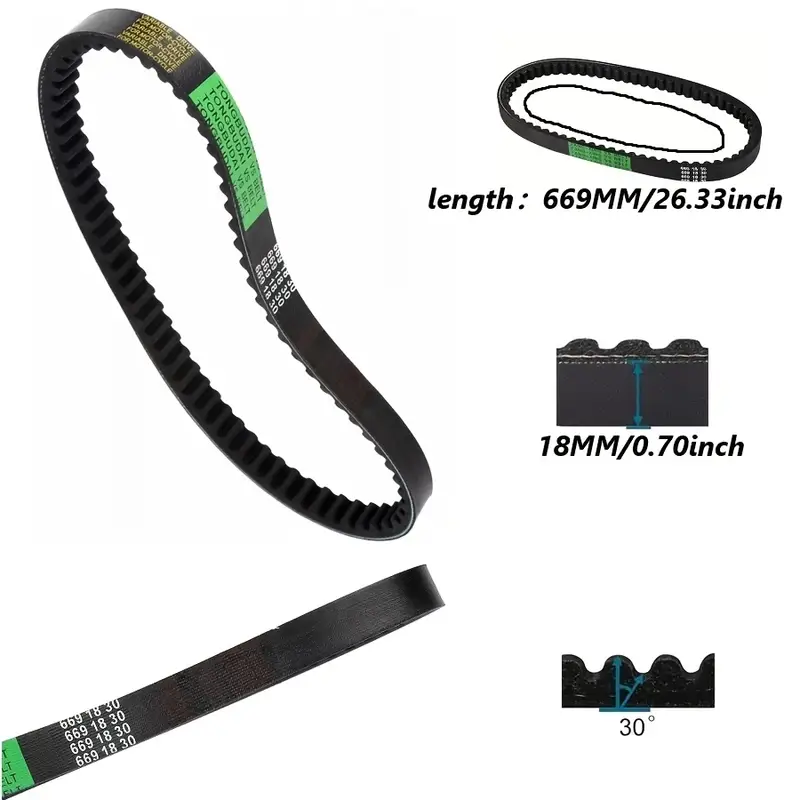 Premium Motorcycle Drive Belt 669-18-30 - Image 4